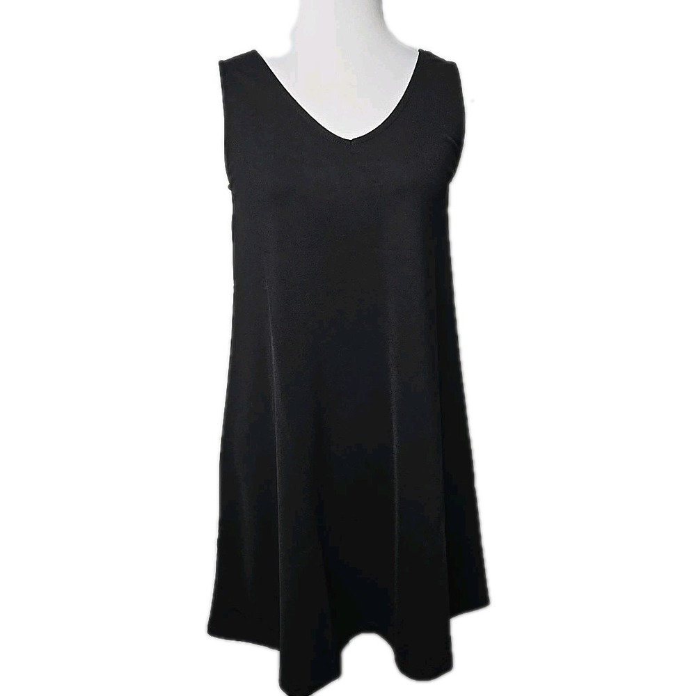 Wallflower Black Stretch Knit Sleeveless A-line Dress Medium M